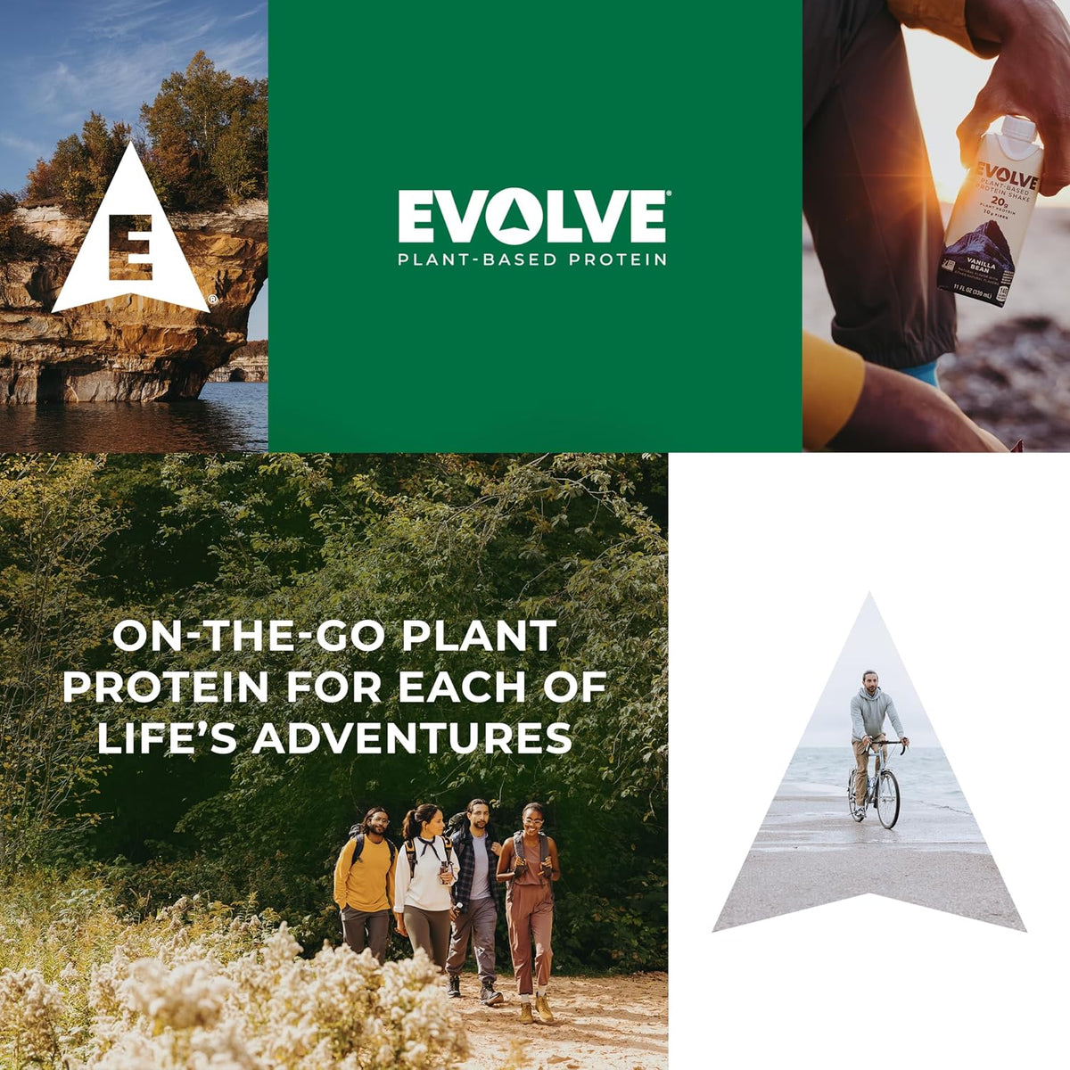 Evolve Plant Based Protein Shake, Double Chocolate, 20g Vegan Protein, Dairy Free, No Artificial Sweeteners, Non-GMO, 10g Fiber, 11 Fl Oz (Pack of 12) - (Formula May Vary)